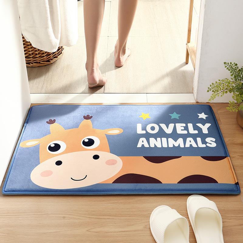 

Cartoon Home Bath Mat Non-slip Bathroom Carpet Soft Absorbent Sponge Rug Mat Kitchen Toilet Floor Decor Machine Washable