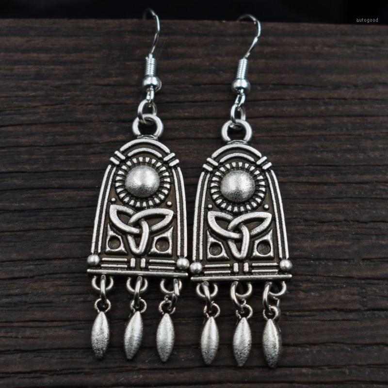 

Dangle & Chandelier Troika Classic Norse Design With Dangles Erring Viking Nordic Celtic Style Earrings1