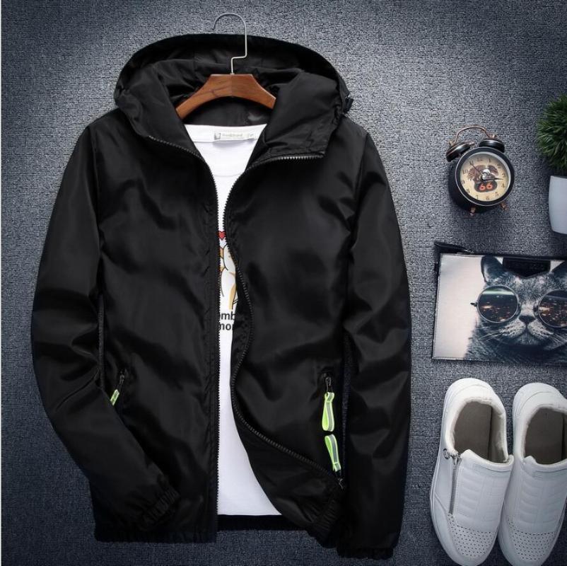 

LBL251 Spring Summer Mens Fashion Outerwear Windbreaker Men' S Thin Jackets Hooded Casual Sporting Coat Bomber Coat, F643-1