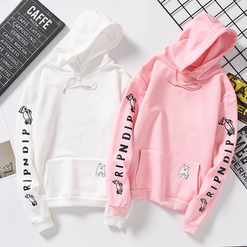 

Knit Couple wear sweater Hooded Letter Lady Fleece Pullovers Ins Style Add Velvet Thick Women Autumn Winter Clothes1, Gray