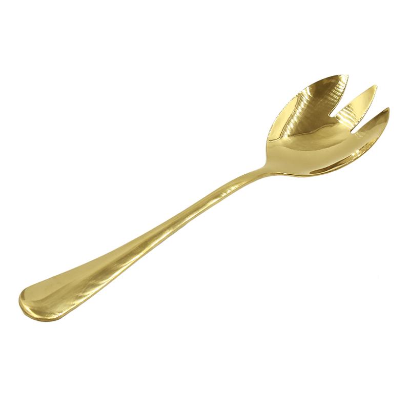 

Gold Salad Spoon Fork 1PCS Salad Spoon Stainless Steel Cutlery Set Serving Set Colorful Unique Spoons