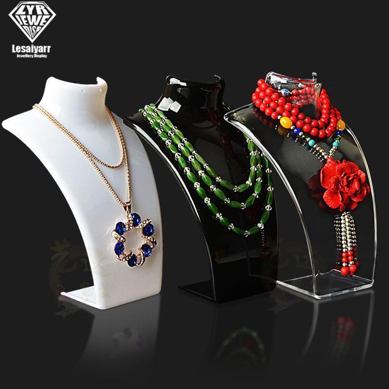 

New and Hot Sale Three Colors 20*13.5*6cm Mannequin Necklace Jewelry Pendant Display Stand Holder Show Decorate Retail