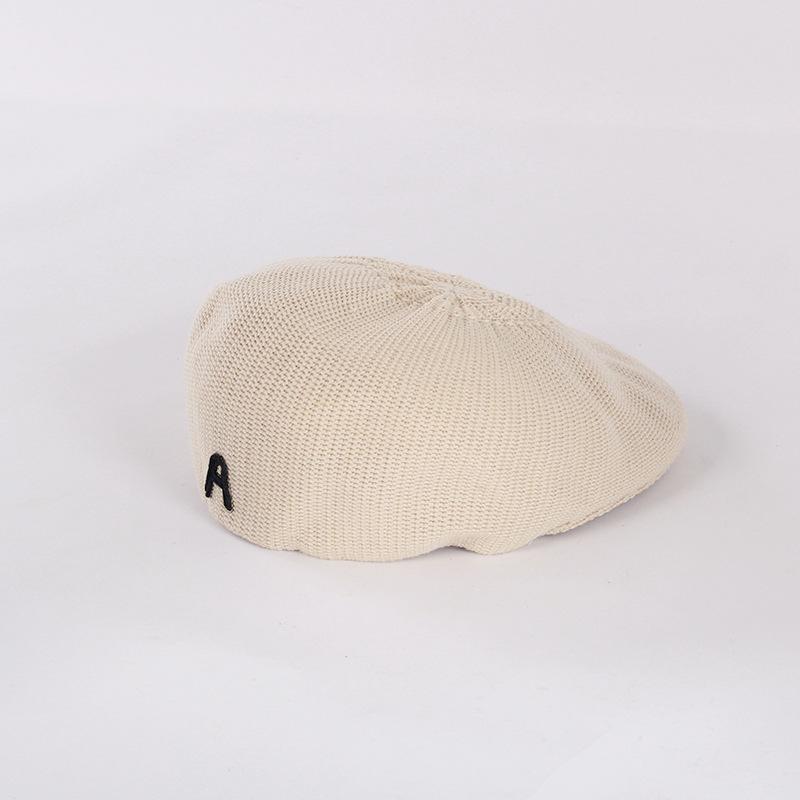 

Fashion Casual Solid Color Beret Hat for Women Girls Lady French Artist Beret Cap Letter Embroidery Cute Peaked Cap, Black