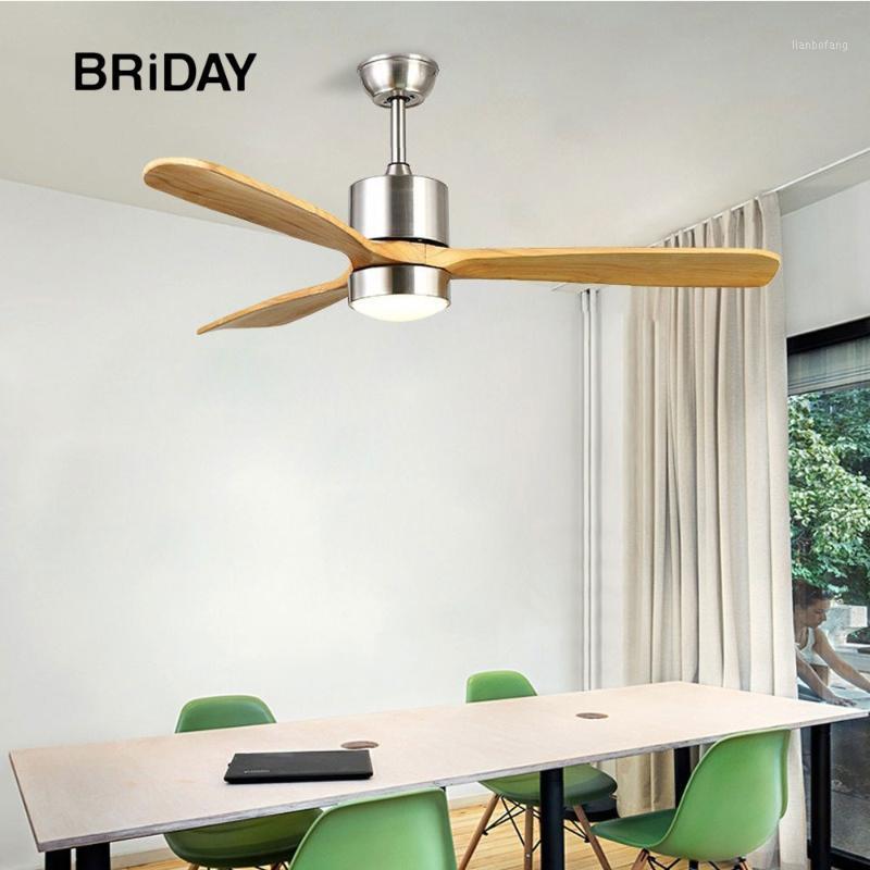 

52 Inch wood ceiling fan with lights remote control DC frequance ventilator lamp Reversible Home Fixture Silent Motor cieling1