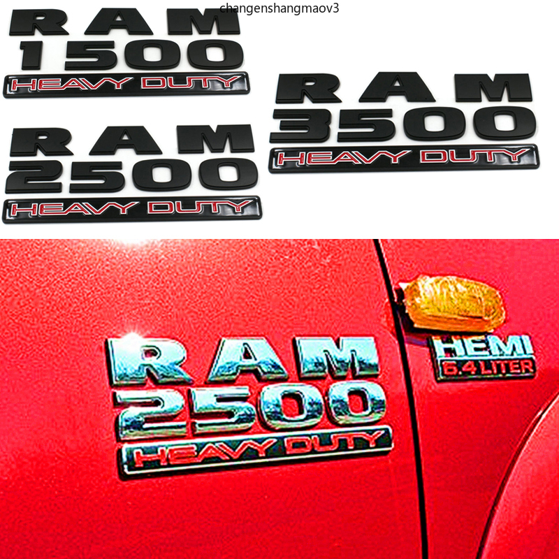 

For RAM Logo Car Stickers for Dodge challenger Caliber RAM Journey Caravan Charger jcuv durango ram 1500 Nitro Auto Side Sticker, Ram 1500 black