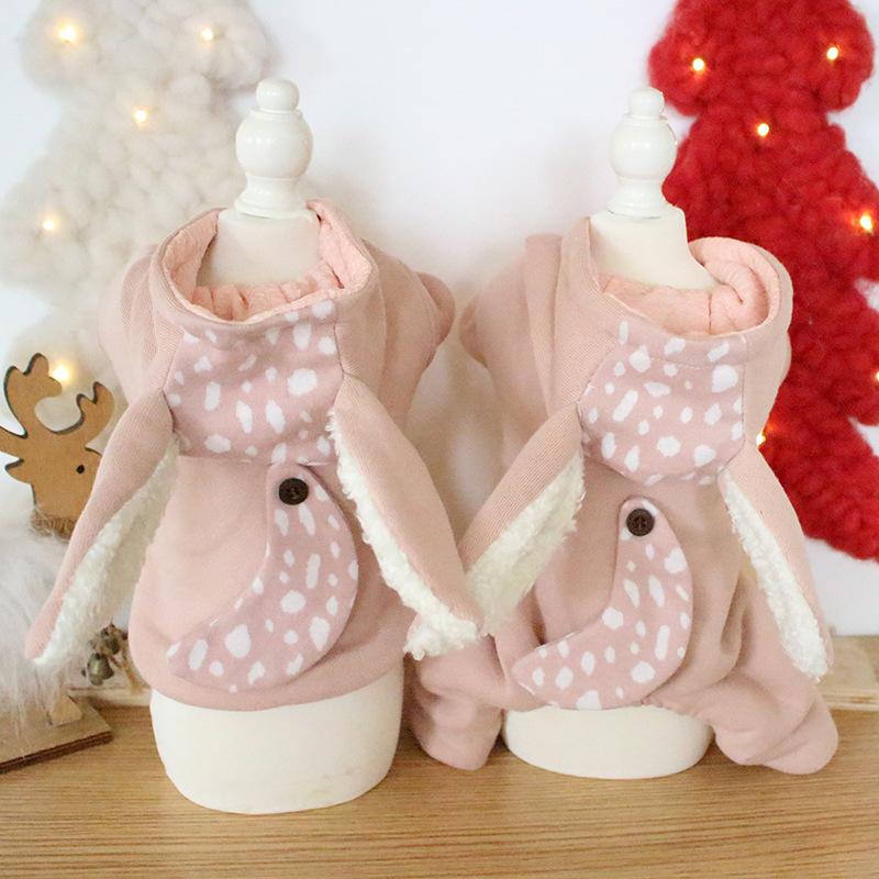 

Pet cat clothes Teddy dog clothing spring autumn cartoon solid two four-legged pants Jumpsuits Rompers cotton pajamas