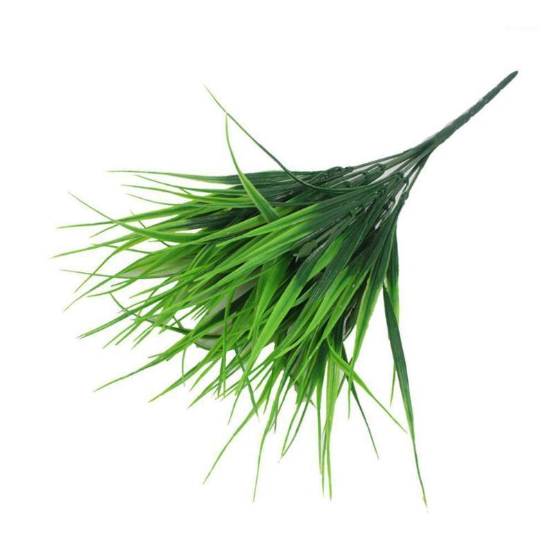 

Simulation Grass 7 Bifurcation Small Spring Grass Plastic Flower Pot Partition Restaurant Seedling Plants Decoration1, 56 leaves