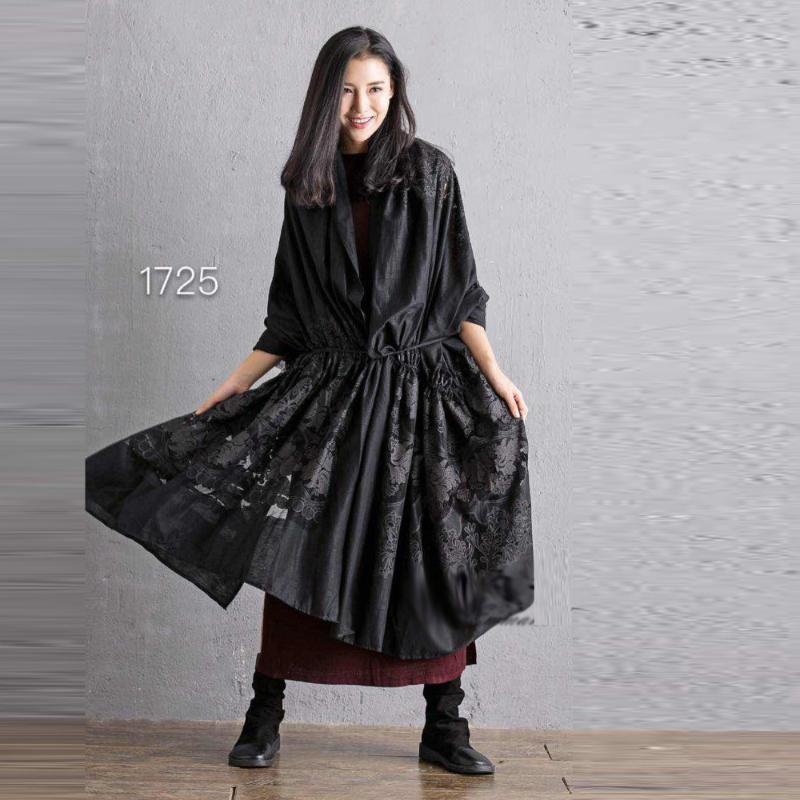 

Spring and summer dress Hollow out original draw string personality shawl many tees shawls, Black