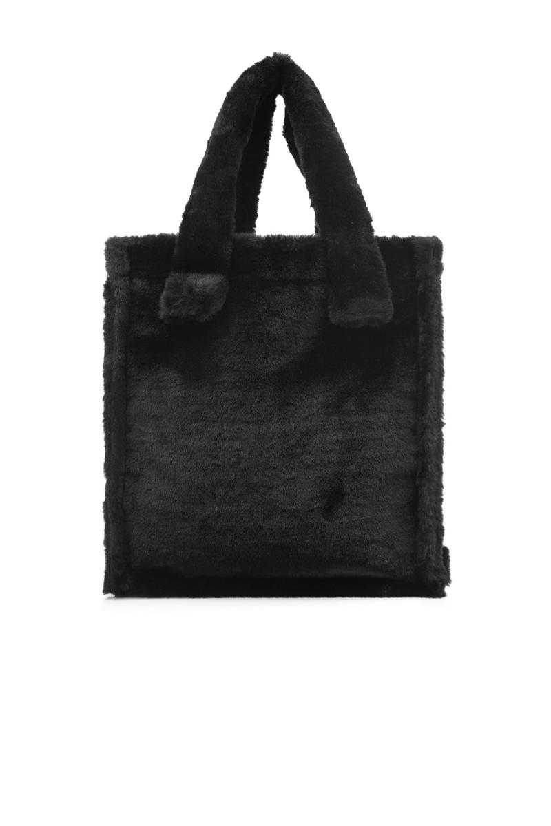 

OBLAVION Moonia Bag First Quality Artificial Imported Fur Women Bag Suitable for Daily Use, Black