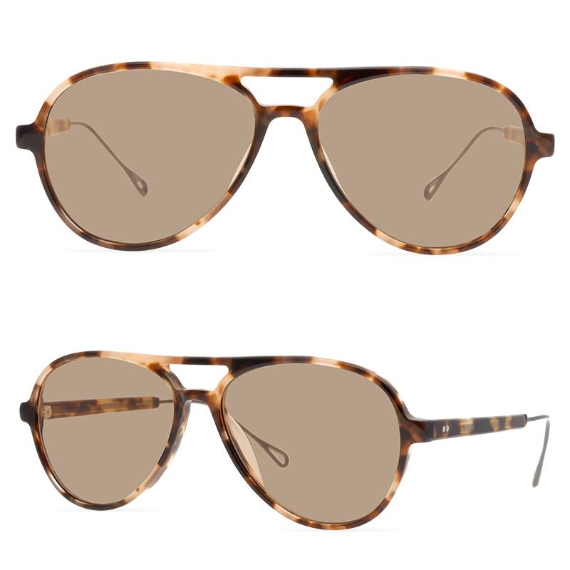 

Simple atmospheric fashion sunglasses for men and women with nylon lens and acetate full frame glasses