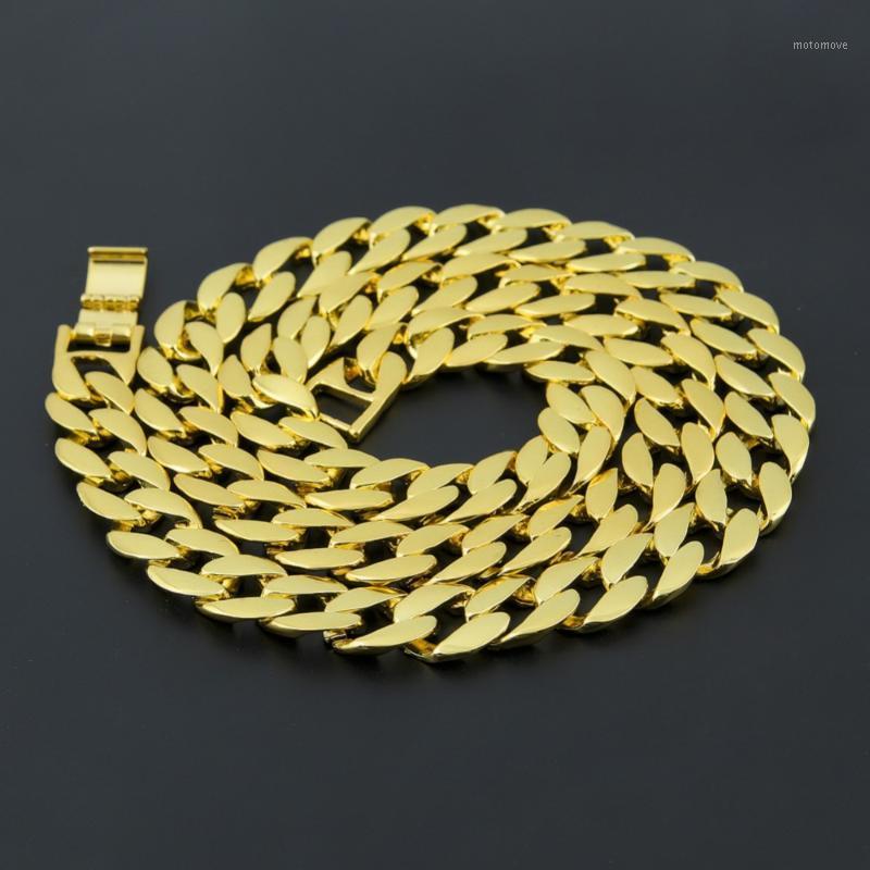 

High quality color preserving long men hip-hop Miami necklace smooth Cuba chain necklaces chokers necklaces for women1