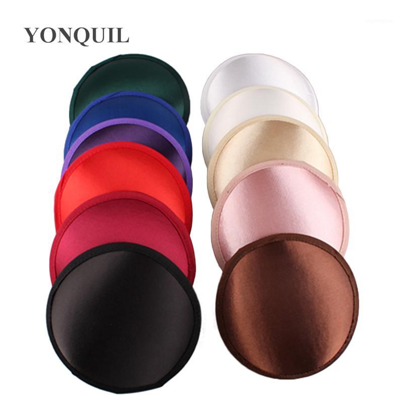 

High quality satin 13 CM round fascinator bases make for women wedding party fascinator hats DIY hair accessories 24 pcs/lot1, White