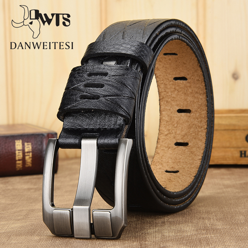 

[DWTS]men belt high quality genuine leather belt luxury designer belts male cowskin fashion Strap male belts for men cowboy 201120, Black