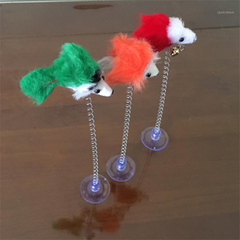 

2020 Funny Pet Cat Toys Feather False Mouse Bottom Sucker Cat Kitten Playing Toys Pet Seat Scratch Toy For Supplies1