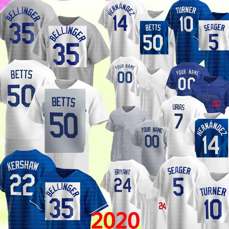 

50 Mookie Betts 35 Cody Bellinger Jersey Los Clayton Kershaw Angeles Enrique Hernandez Justin Turner Corey Seager Piazza Julio Urias Jersey, 2020 flex base {daoqi}