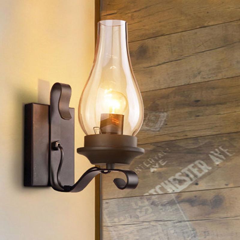 

Thrisdar Industrial Iron LED Wall Lamps Kerosene Retro Wall Light Bedroom Bedside lamp Aisle Corridor Cafe Shop Lamps