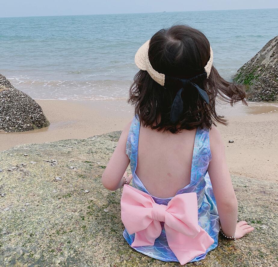 

Mermaid swimsuit children's tail one piece swimwear bow skirt Girls' swimsuits
