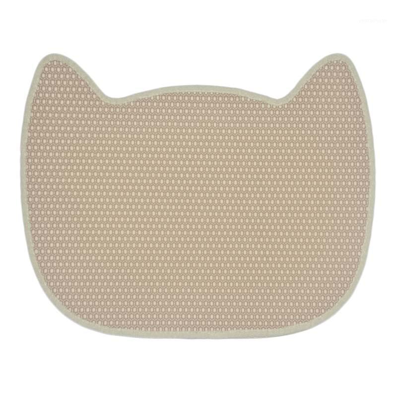 

Cat Shape Waterproof Cribriform Cat Litter Mat EVA Pet Litter Trapping Holder Cats Mat Bottom Non-slip Puppy Pad Floor 49*65 cm1