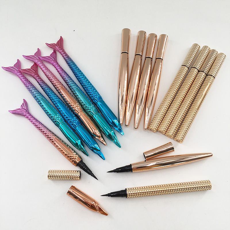 

Smooth Write Black Brown Adhesive Magic Eyeliner Pen For full Strip Eyelashes Multi color Mermaid Liquid Eye Liner, Black 16