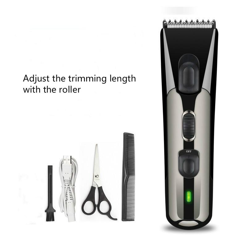

Hair Clipper Adjust The Hair Trimming Length with The Roller USB Rechargeable Portable Cordless Haircut for Whole Family