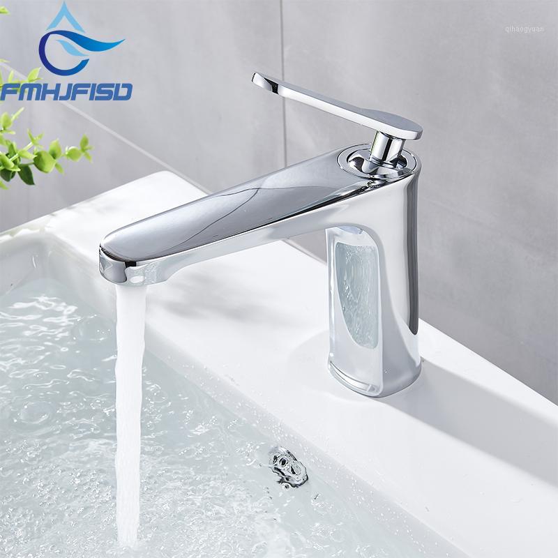 

Basin Faucet Chrome Bathroom Deck Moutend Single Handle Single Hole Bathroom Mixer Taps 3 Colors for Choose1