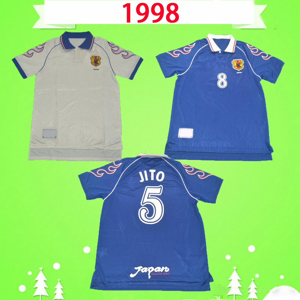 

Japan 1998 Retro Soccer Jerseys Nakata Nakayama Home blue away white football shirts Namami Yamaguchi 98 TEE Kawaguchi Ihara Kkhii T-shirt