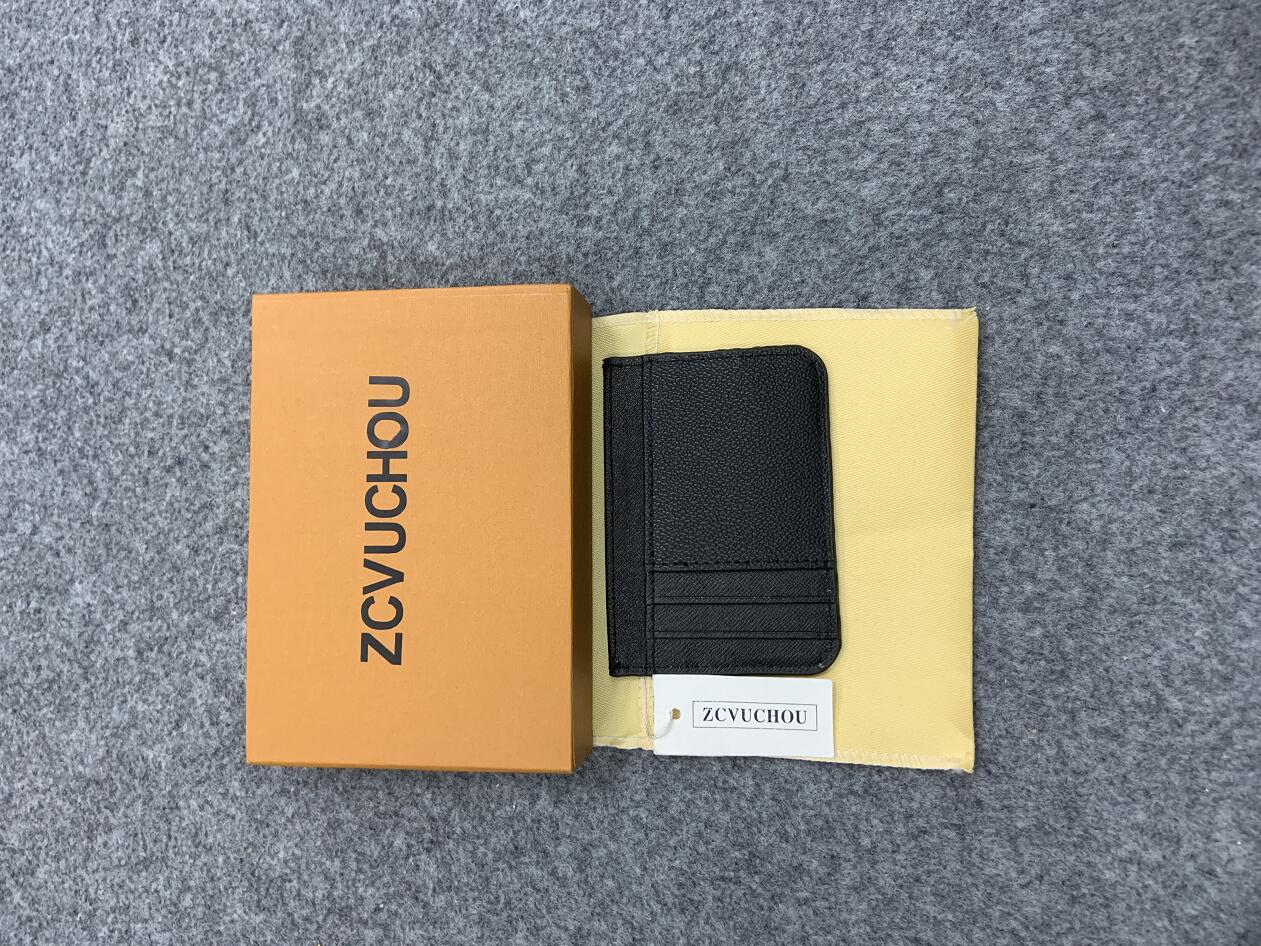 

Classic hot sale brand wallet famous design coin wallet ID card bag zipper PU key money credit card case A5, Black