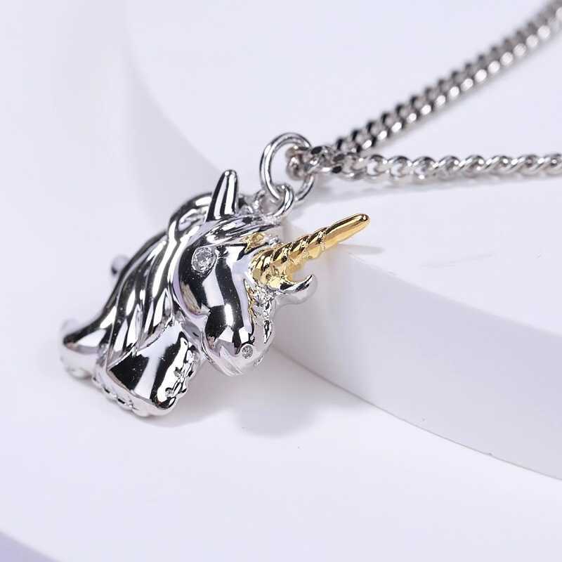 

HEF jewelry original Unicorn clavicle chain female Qiao Xin same personalized Necklace 925 Sterling Silver