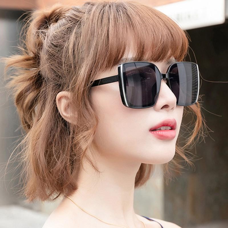 

New Sunglasses Women Retro Popular Brand Designer Semi-Metal Oversized Frame Sun Glasses Eyewear