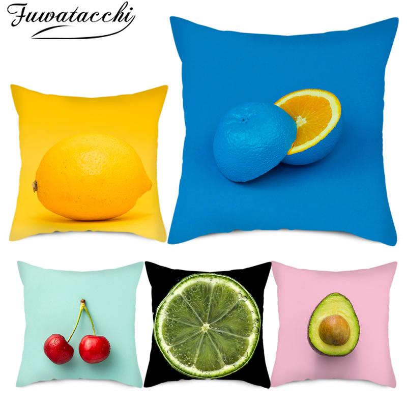 

Cushion/Decorative Pillow Fuwatacchi Orange Fruit Po Cushion Cover Bright Painting Printed For Home Sofa Car Decor Throw Pillowcases, Hgsfz0068aadd