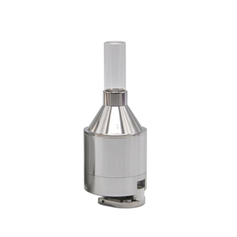 

Smoking Funnel shape grinders 3 parts Tobacco herb 44mm aluminum Hand Crank silver colors Cigarette grinder