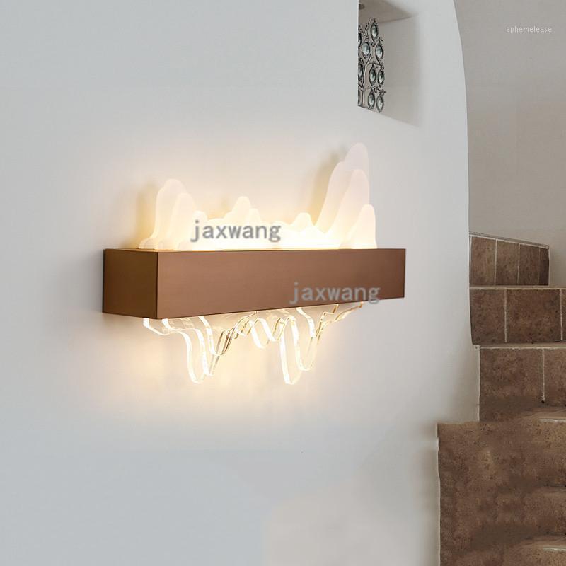 

Modern Wall Lamp Loft Simple Bedroom Led Solar Wall Light Bedside Landscape Zen Landscape Art Nostalgia Chinese Decor Lamps1