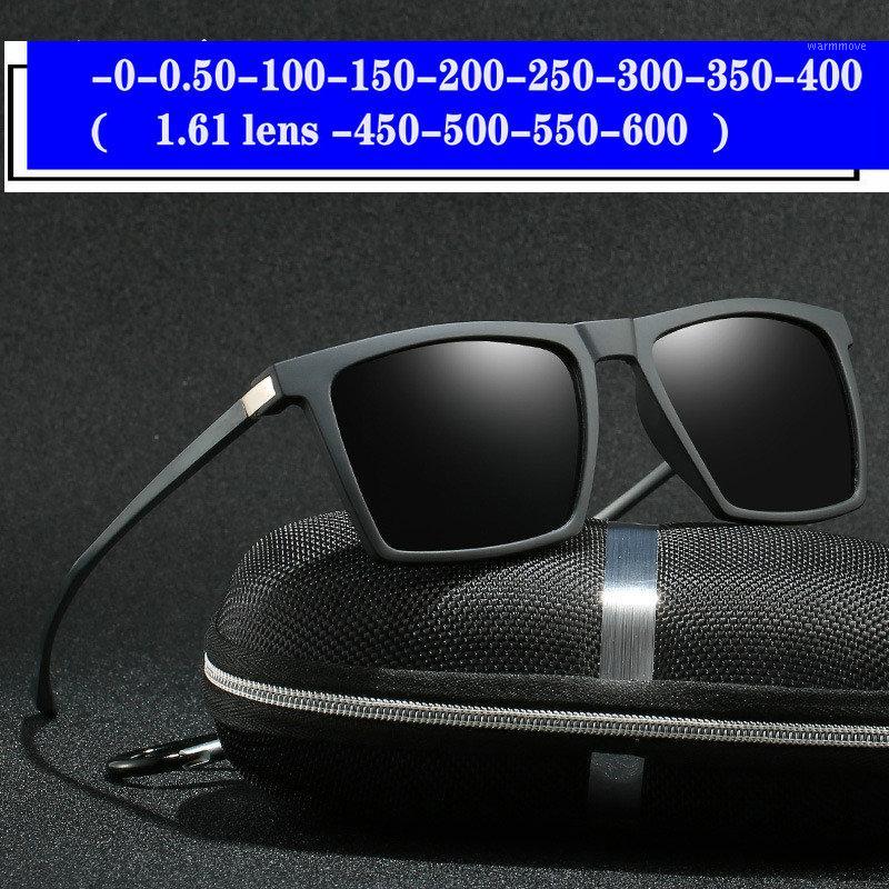 

Diopter Finished Myopia Sunglasses Men Women Nearsighted Polarized Glasses Optical square driving goggles FML1