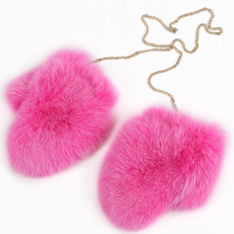 

YOLOAgain women winter warm fur gloves girls natural fur mittens1