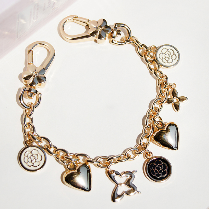

DIY Fashion Decoration 7mm Chains Short Gold Chains for Designer Bags, Purses, Clutches, Handbags Accessories Bag Charms, Black