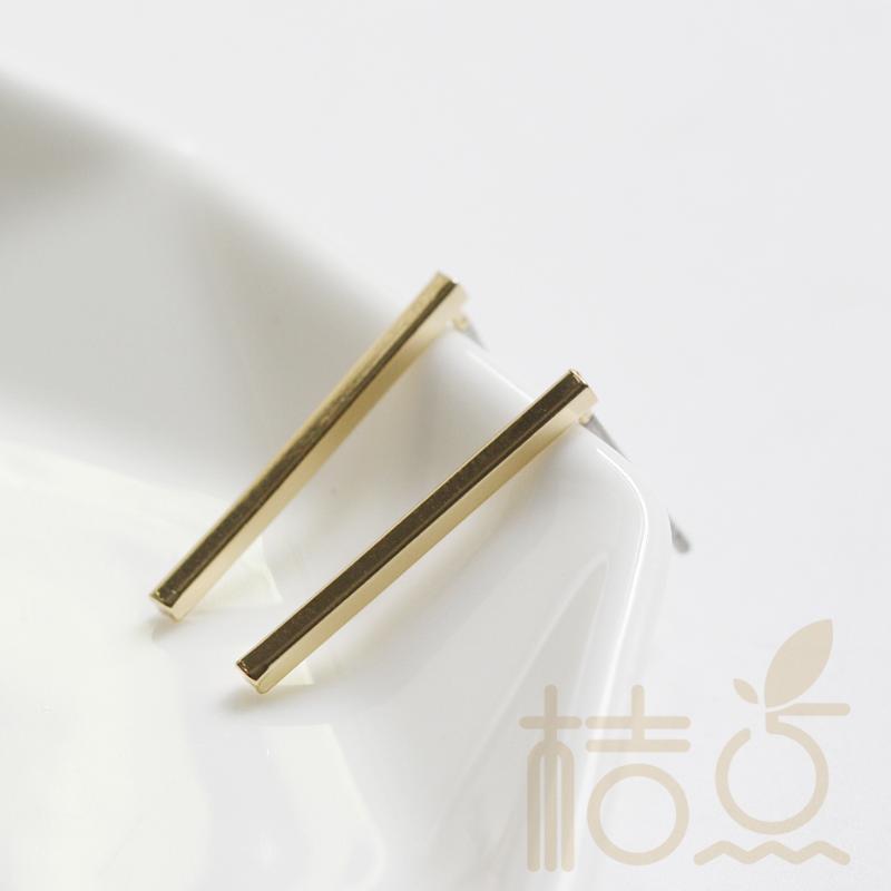

Stud Brass Base Rectangle Bar Earring Posts With Stainless Steel Pin - 20x1x1mm (4222C)1