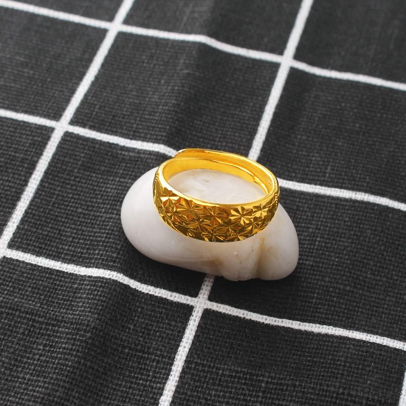 

7-12mm Women Rings Jewelry 24k gold color Rings classic ring finger high quality male jewelry accessories weding band New