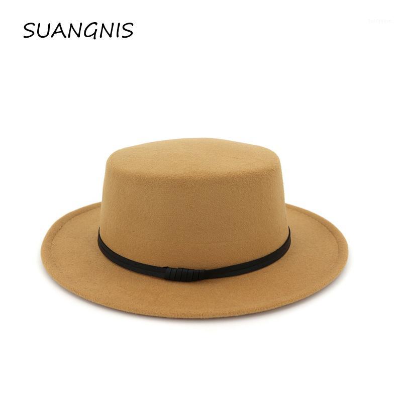 

New Style Autumn Winter New Hats For Women Soft Wide Brim Wool Felt Bowler Fedora Hat Floppy Cloche Women's Party hat1, Black