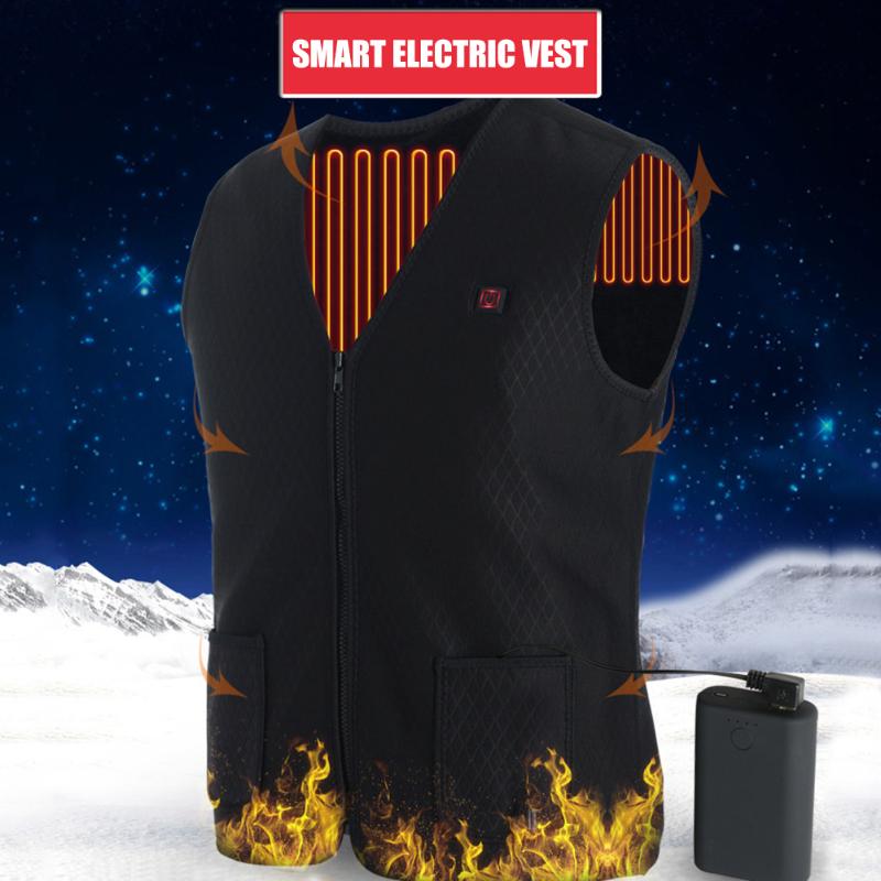 

USB Charging Intelligent Heated Vest Sleeveless Jacket Camping Outdoor Electric Heating Portable Outdoor Elements, 2xl