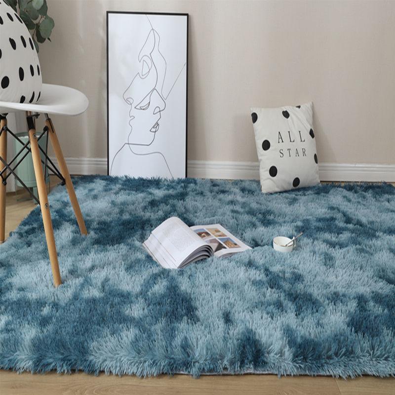 

Soft Shaggy Carpet For Living Room European Home Warm Plush Floor Rug Fluffy Mats Kids Room Faux Fur Area Rug Living Carpet, Long hair black