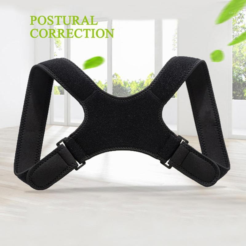 

Adjustable Posture Corrector Unisex Breathable Magnetic Back Shoulder Brace Support Belt Men Women Posture Correction Hot Slae1, Black