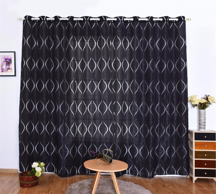 

2020 Hot Sales Bubble Pattern european wave style Window sheers Home Decor Window Curtain Cut Flowers tulles 1pc, Red