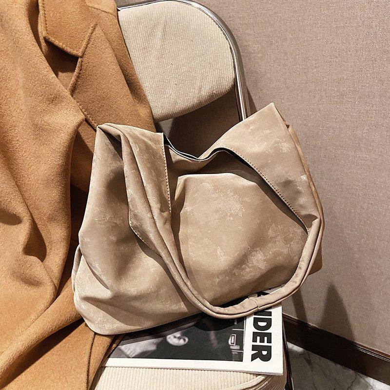 

Shopper Bag For Women 2021 New Korean Style Fashion Simple Lightweight Ladies Shoulder Bag Daily All-match Female Underarm, Brown