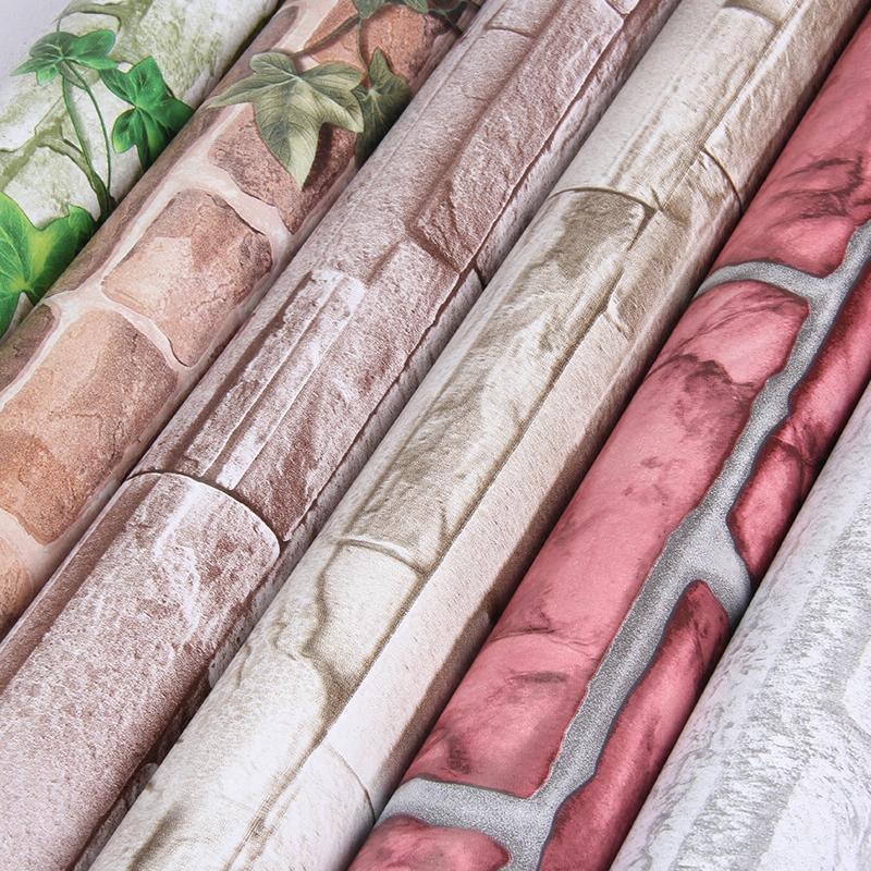 

45CMX10M Brick Stone Self Adhesive Wallpaper PVC water proof Wall Sticker for Furniture Kitchen Living Room Salon Restaruant, P1399-2