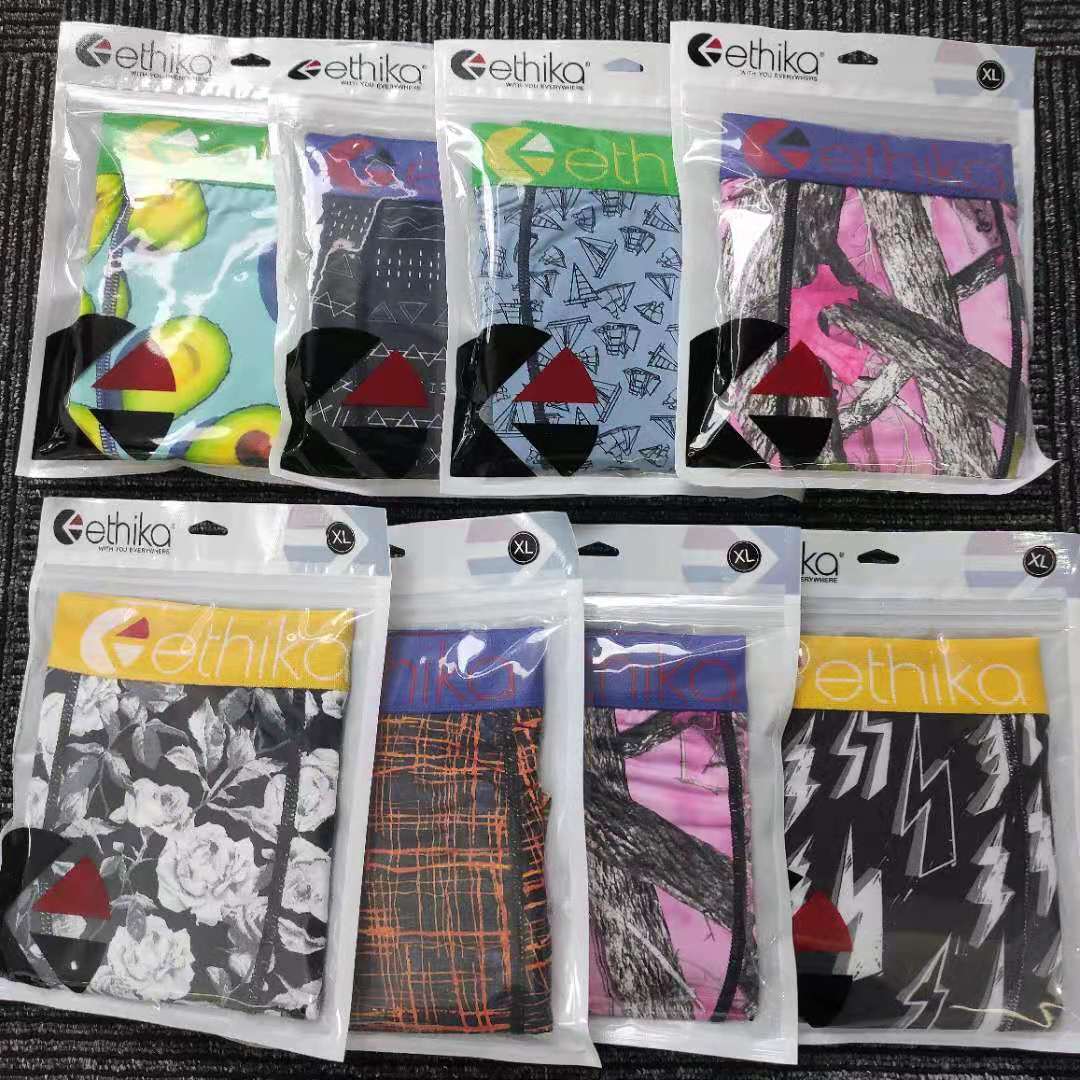 

ethika Random styles ethika men boxers underwear sports hip hop rock popular underwear fashion quick dry Panties Free shipping wholesale 992