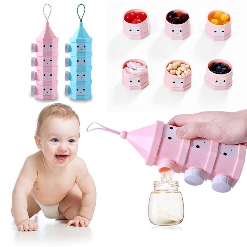 

Baby Storage Snack Box 4 Layer Milk Boxes Toddle Kids Milk Container Detachable Portable Box for Baby Feeding1
