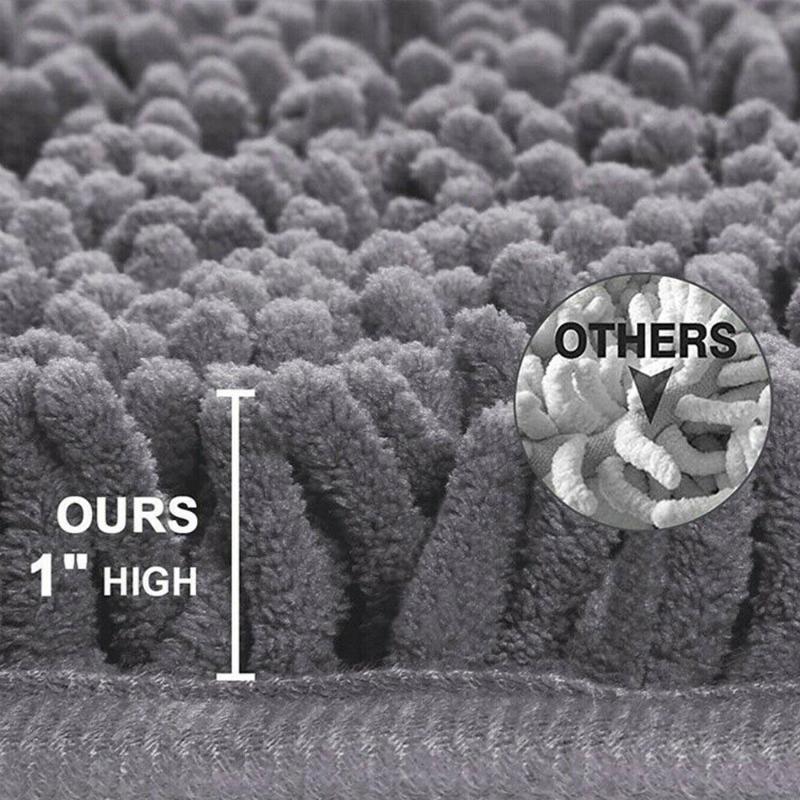 

25mm Chenille Floor Mat Foot Pad Portable Soft Household Kitchen Home Water-Absorbing 60*40cm Door Mat Comfortable Living Room, Red