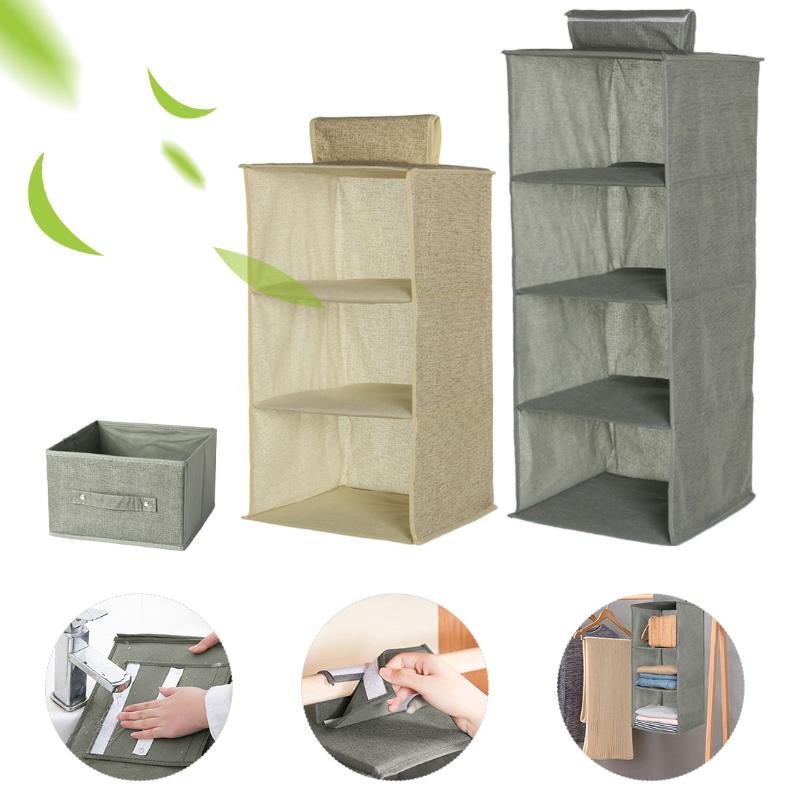 

Household Creative Hanging Drawer Box Cloth Underwear Woman Shoes Storage Supplies Wardrobe Organizer Shelves Organizadores, Drawer beige