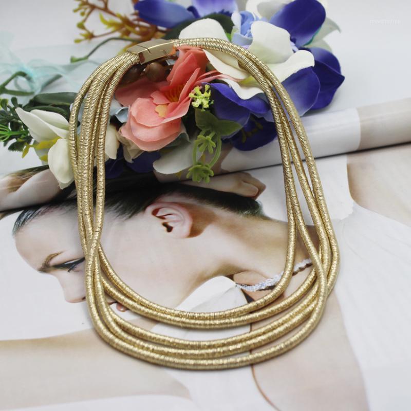 

Free Shipping Newest Fashion Multilayer Line Magnetic buckle Necklace 4 colors Choker Necklace Retail Christmas gift for women1