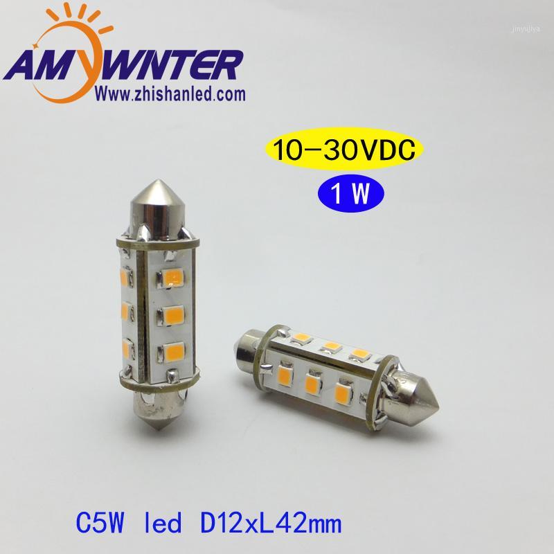 

2020 Top Fashion New C5w Auto Lamp Interior Double Tip Festoon Bulb Light Dc12-24v Warm Smd2835 Leds Cars Reading Lights1, As pic